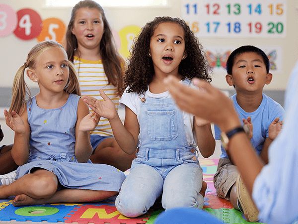 Children singing